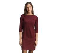 TOM TAILOR Damen 1048782 Cosy Kleid mit 3/4-Arm, 39063-Rumba Red Melange, 44