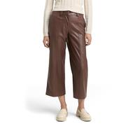Tom Tailor - Culotte Hose in Lederoptik dark pecan brown - Gr. - 40/28