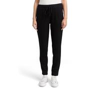 TOM TAILOR Damen 1048854 Loose Slim Jacquard Hose mit Kordelzug, 14482-Deep Black, 40W x 32L