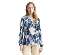 TOM TAILOR Damen 1048932 Blusenshirt mit Muster, 39031-Blue Blurry Argyle, M