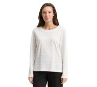 TOM TAILOR Damen 1048946 Langarmshirt mit Glitzer-Streifenmuster