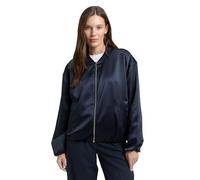 Blouson TOM TAILOR, Damen, Gr. L, sky captain blau, Web, Obermaterial: 96% Polyester, 4% Elasthan. Futter: 100% Polyester, unifarben, regular fit normal, elastischer Bund, Jacken Blouson, mit Bomberkr