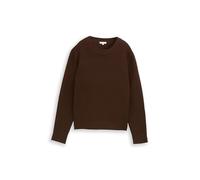 TOM TAILOR Damen 1049122 Strickpullover mit Rundhalsausschnitt, 27506-Dark Pecan Brown, S