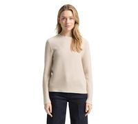 Tom Tailor - Strickpullover mit Rundhalsausschnitt sand stone beige - Gr. - S