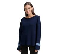 TOM TAILOR Damen 1049123 Loose Fit Jacquard Strickpullover, 39169-Blue Mini Argyle, M