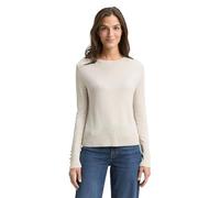 Tom Tailor Damen Strickpullover 1049125 mit Knopf-Details, Sand Stone Beige Melange, M EU
