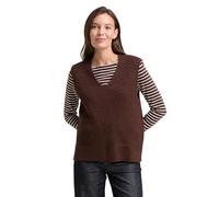 Tom Tailor - Pullunder mit V-Ausschnitt dark pecan brown melange - Gr. - S