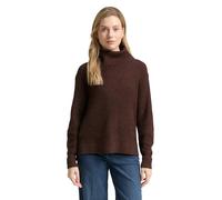 Tom Tailor Rollkragenpullover Loose Fit Damen Dark Pecan Brown Melange L