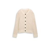 Tom Tailor - Bouclé Cardigan mit Wollanteil sand stone beige melange - Gr. - XXL