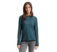 TOM TAILOR Damen 1049152 Strickpullover aus Federgarn, 39240-Teal Stripe with Featheryarn, 3XL