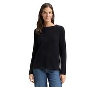 Tom Tailor - Strickpullover aus Federgarn black stripe with featheryarn - Gr. - L