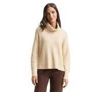 TOM TAILOR Damen 1049160 Oversize Rollkragenpullover, 36844 - Sand Stone Beige Melange, L EU