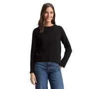 TOM TAILOR Damen 1049163 Cropped Strickpullover mit Stehkragen, 14482-Deep Black, XL