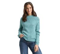 TOM TAILOR Damen 1049166 Loose Fit Strickpullover Mit Wollanteil, 39238 - Teal White Mouline, M EU