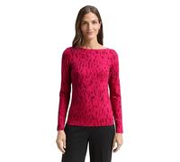 TOM TAILOR Damen 1049182 Langarmshirt mit Muster, 39045-Pink Sparkle Design, M