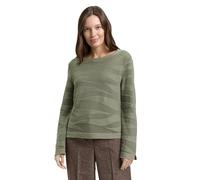 Strickpullover TOM TAILOR, Damen, Gr. 3XL, grün wave knit design, Strick, Obermaterial: 100% Baumwolle, Strukturmuster, regular fit normal, Rundhals, angesetztes Bündchen, Pullover Strickpullover, mit