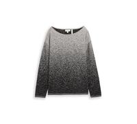 TOM TAILOR Damen Loose Fit Strickpullover mit Farbverlauf, schwarz, Farbverlauf, Gr. S