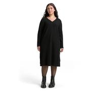 TOM TAILOR Damen 1049531 Plus Size - Kleid Mit Glitzer-Effekt, 14482 - Deep Black, 50 Große Größen EU