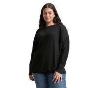 TOM TAILOR Damen 1049537 Plussize Longsleeve T-Shirt, 14482-Deep Black, 48 Mehr