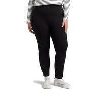TOM TAILOR Damen 1049557 Plus Size-Treggings Hose mit elastischem Bund, 14482-Deep Black, 54W x 28L