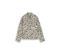 Tom Tailor - Regular Fit Jacke mit Leinenanteil sand stone beige abstract dot - Gr. - 38