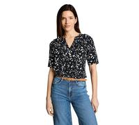 Tom Tailor Damen Bluse 1049796 Regular Fit Viskose Navy Dot Kurzarm Größe 36