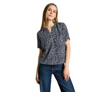 Tom Tailor - Bluse mit Muster navy small leaves design - Gr. - 38