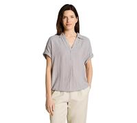 TOM TAILOR Damen 1049797 Bluse, 39664-Taupe Grey White Stripe, 42