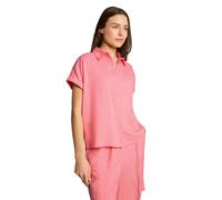 Tom Tailor - Loose Fit Bluse mit Leinenanteil soft fuchsia pink - Gr. - 36