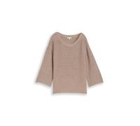 Tom Tailor - Loose Fit Strickpullover mit Lochmuster soft taupe grey - Gr. - XXXL