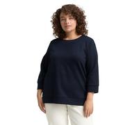 TOM TAILOR Damen 1050734 Plus Size - Boxy Fit Sweatshirt, 10668 - Sky Captain Blue, 54 Große Größen EU