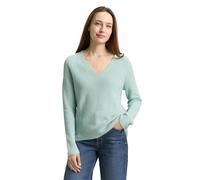 TOM TAILOR Damen 1050748 Strickpullover Mit V-Ausschnitt, 38784 - Blue Haze, M EU