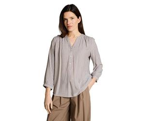 TOM TAILOR Damen 1050771 Bluse, 39664-Taupe Grey White Stripe, 36