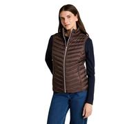 Steppweste TOM TAILOR, Damen, Gr. S, java schwarz braun, Steppware, Obermaterial: 100% Polyester. Futter: 100% Polyester, unifarben, normal hüftbedeckend, Rundhals, Westen Steppweste, mit Stehkragen u