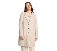 Kurzmantel TOM TAILOR, Damen, Gr. L, beige (cold beige), Web, Obermaterial: 100% Polyester. Futter: 100% Polyester, unifarben, regular fit ca. Mitte Oberschenkel, V-Ausschnitt, abgesteppte Kante, Mänt