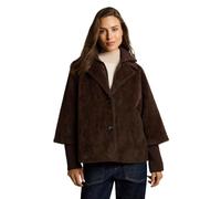 Tom Tailor - Cosy Cape Jacke im 2-in-1-Look java dark brown - Gr. - XL