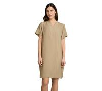 Sommerkleid TOM TAILOR, Damen, Gr. 42, N-Gr, silber olive, Web, Obermaterial: 82% Viskose, 18% Polyamid, unifarben, regular fit knielang, Kleider Sommerkleid, mit Seitenschlitzen (39839547-42) silber