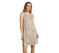 Tom Tailor - Jerseykleid mit Cut-Out-Detail olive big flower design - Gr. - 36