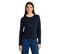Strickjacke TOM TAILOR, Damen, Gr. L, sky captain blau, Strick, Obermaterial: 55% Baumwolle, 40% Viskose, 5% Elasthan, unifarben, regular fit hüftbedeckend, Rundhals, Bündchen, Strickjacken Strickjack