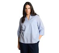 TOM TAILOR Damen 1051890 Bluse, 39176 - Blue White Dobby, 50 Große Größen EU