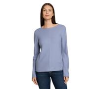 Tom Tailor Regular Fit Pullover mit gerippten Abschlüssen in Hellblau, Größe L