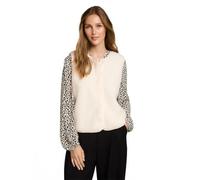 Denim Tom Tailor - Teddy Weste mit Druckknopfleiste off white - Gr. - XS