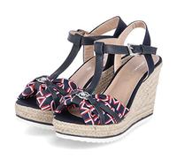 High-Heel-Sandalette TOM TAILOR Gr. 38, blau (navy, rot) Damen Schuhe (55442014-38) navy, rot
