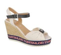 TOM TAILOR Damen 5390214 Keilsandale, Weiß, 39 EU