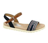 Tom Tailor Damen 5394909 Flache Sandale, Navy, 37 EU