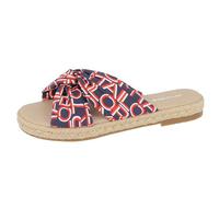TOM TAILOR Damen 5398504 Flacher Slipper, Navy White Red, 40 EU