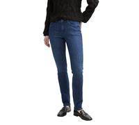 Tom Tailor Damen Alexa Slim Jeans mit Glitzer-Effekt, 10136 - Dark Blue Denim, 27/32