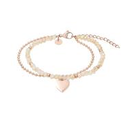 Tom Tailor Armband für Damen, Edelstahl, mit Glas, 16+4 cm, rosefarben, Herz, Geschenkidee, Armschmuck, Damenschmuck, 2100642