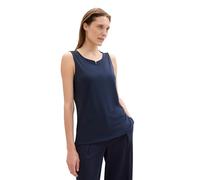 TOM TAILOR Damen Basic Blusen-Top mit weitem Rundhalsausschnitt, sky captain blue, M