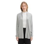 TOM TAILOR Damen 1042975 Basic Cardigan Strickjacke, 21373-Medium Silver Grey Melange, S